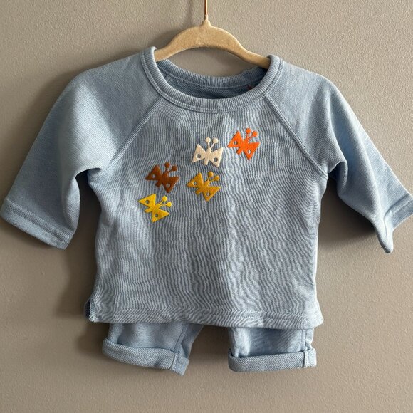 Christian Robinson for Target Blue Butterfly 2-Piece Set NWT NB - Picture 1 of 8